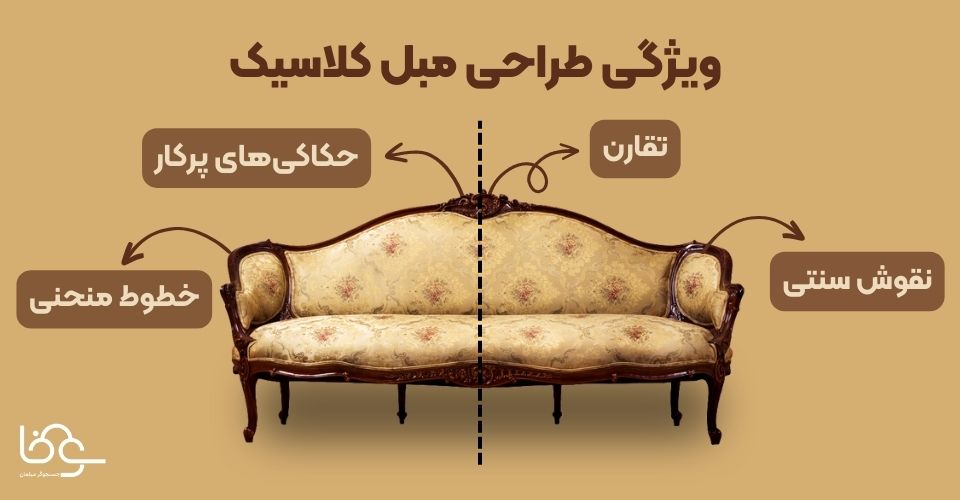 ویژگی طراحی مبل کلاسیک