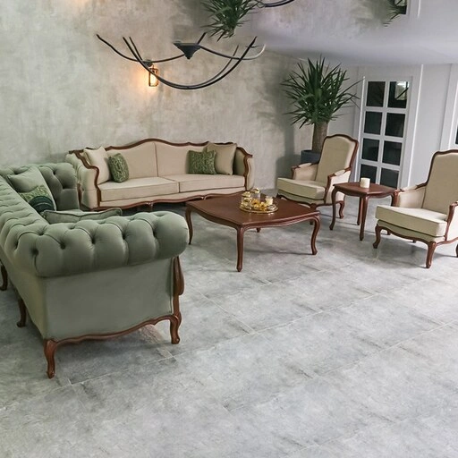 چیدمان مبل کلاسیک فرانسوی 8 نفره