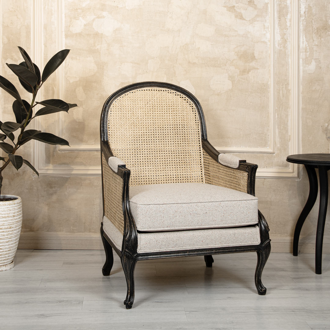 مبل فرانسوی پشت حصیری