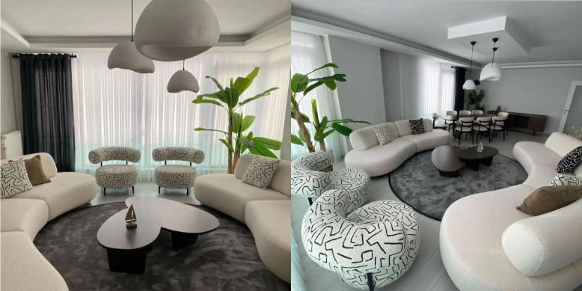 مبل مدرن نیم گرد کاپریس