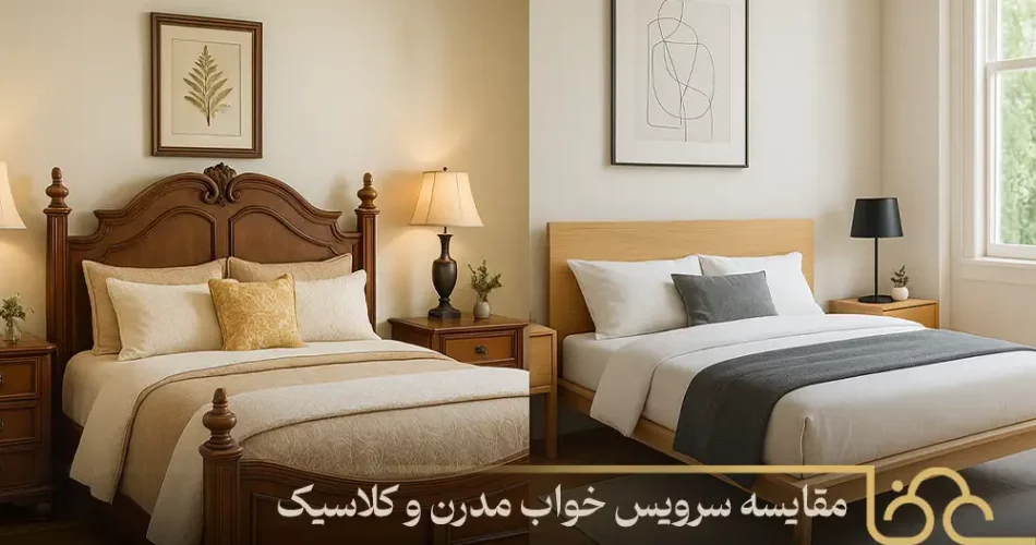 مقایسه سرویس خواب مدرن و کلاسیک
