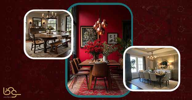 فرش بزرگتر برای زیر میز ناهار خوری