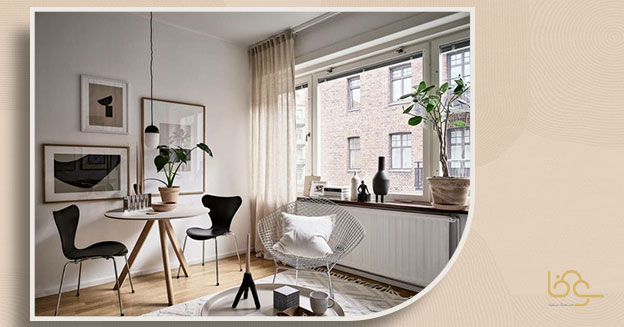 میز ناهار خوری مینیمال برای فضاهای کوچک