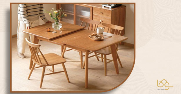 میز ناهار خوری با صفحه اضافه