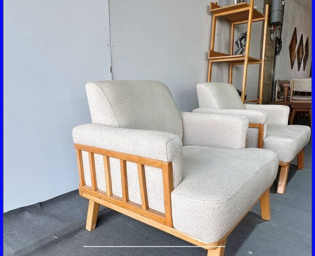 مبل راحتی مینیمال چوبی 