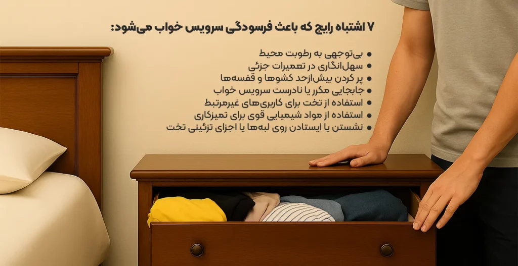 اشتباهات رایج نگهداری سرویس خواب