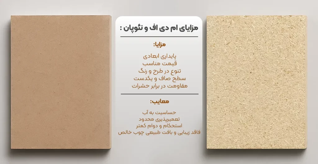 مزایا ام دی اف و نئوپان