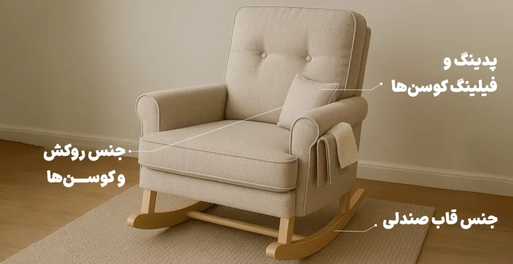 انتخاب متریال مناسب برای صندلی راک نوزادی