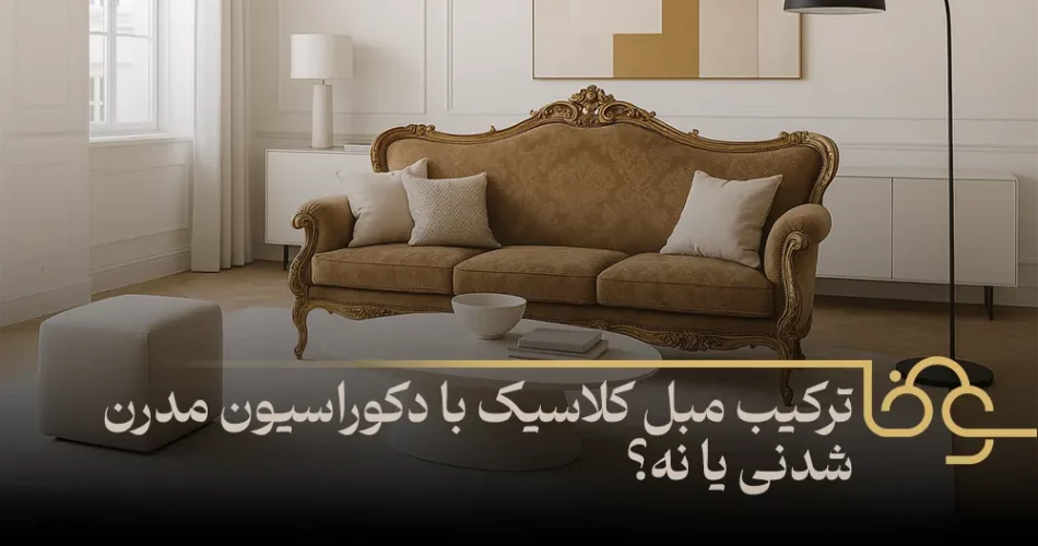 ترکیب مبل کلاسیک با دکوراسیون مدرن