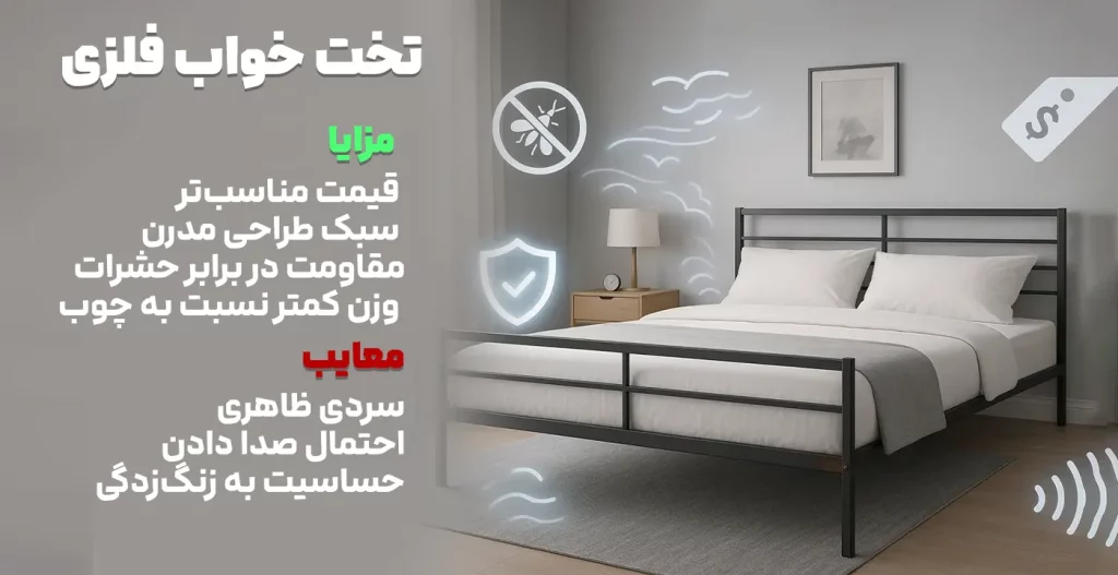 تخت خواب فلزی
