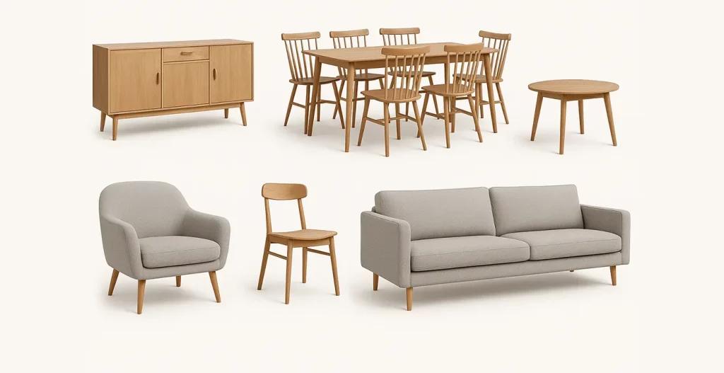 انواع مبلمان پرکاربرد در سبک اسکاندیناوی