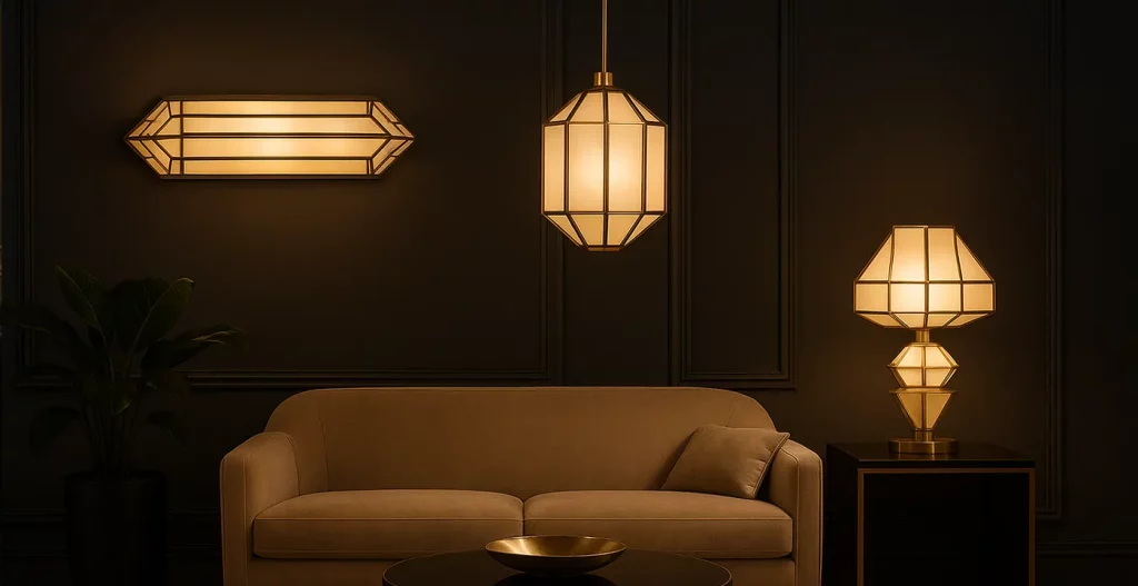 طراحی هندسی با چراغ ها