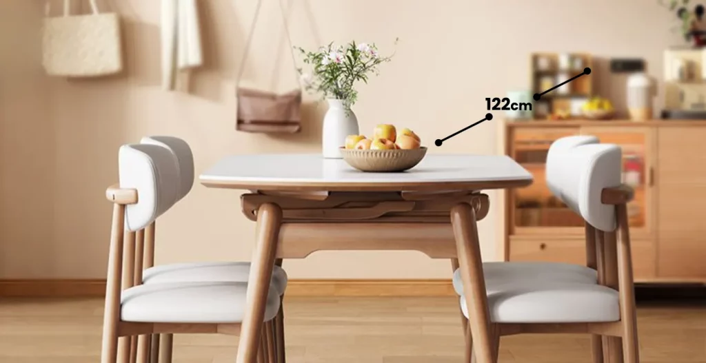 ابعاد میز ناهار خوری 4 نفره