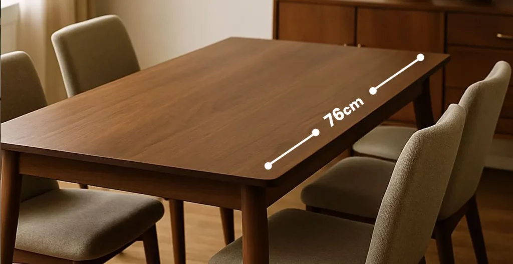 ابعاد میز ناهار خوری مستطیل