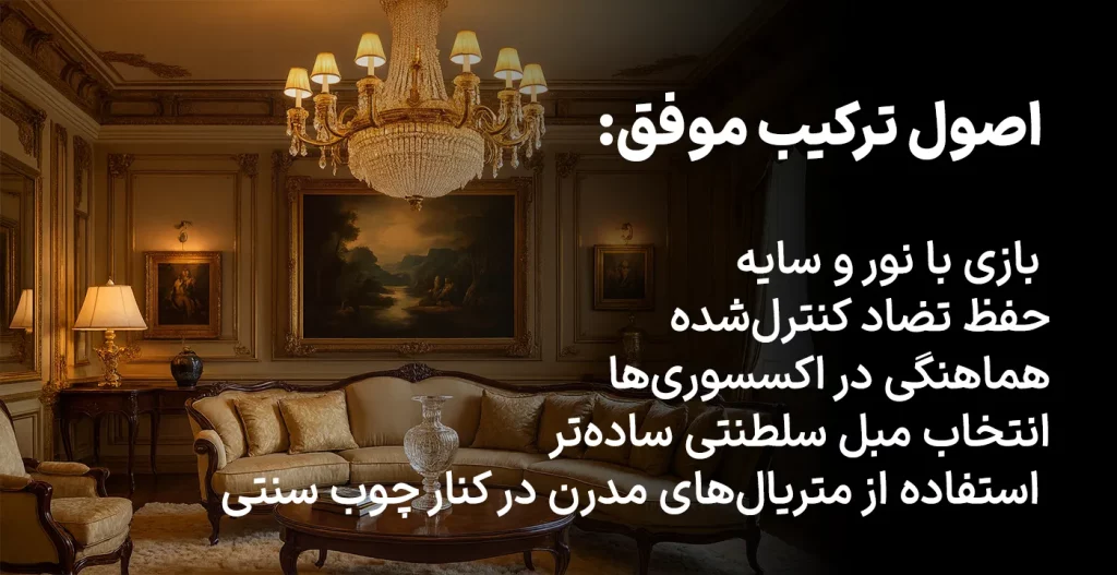 اصول ترکیب موفق مبل سلطنتی