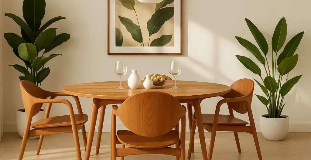 فنگ شویی در چیدمان میز ناهار خوری 4 نفره