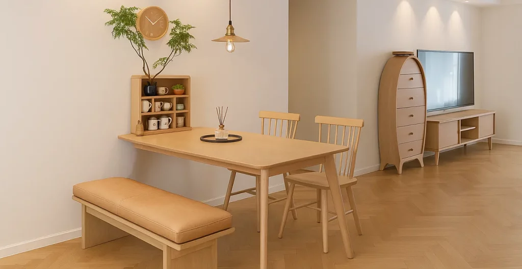 میز ناهار خوری 4 نفره دیواری