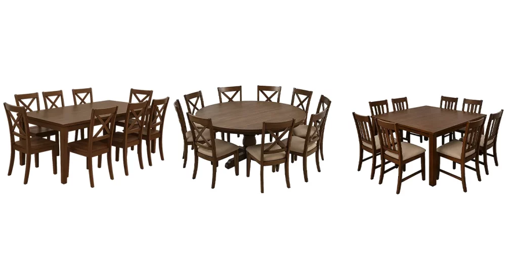 ابعاد استاندارد جهانی میز ناهار خوری 8 نفره