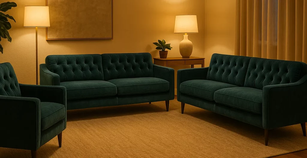 پارچه‌های با اصالت و تراکم بالا مبل راحتی 8 نفره