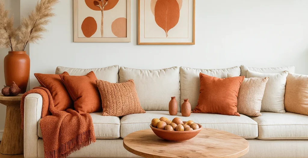 استفاده استراتژیک از شال مبل در مبل راحتی 8 نفره