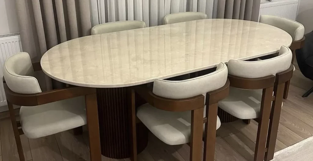 انعطاف‌پذیری و تنظیمات فردی میز ناهار خوری 6نفره