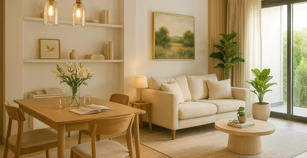 بستر مناسب برای بیان خلاقیت با جزئیات و بافت‌ها در میز ناهار خوری 4 نفره