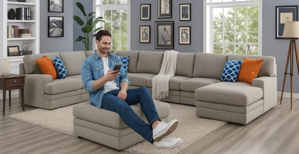 تأثیر شبکه‌های اجتماعی و تأیید اجتماعی با مبل راحتی 8 نفره