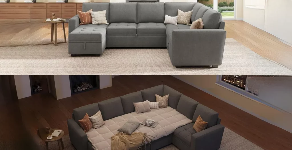 ترکیب هوشمندانه مبل و تخت در یک محصول برای حداکثر استفاده از فض