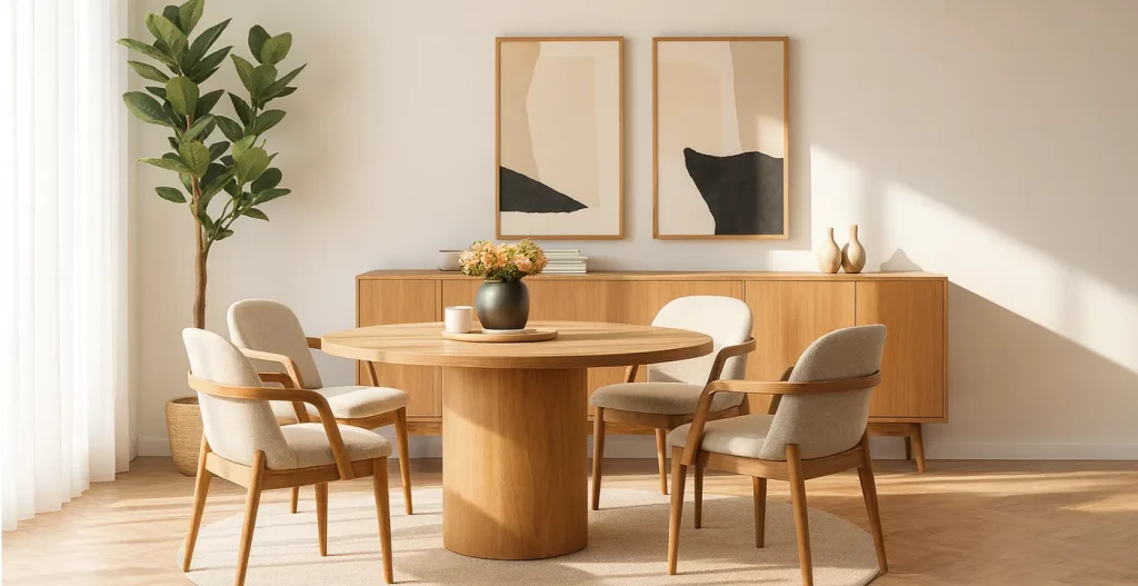 تقویت روابط خانوادگی و صمیمیت هندسه عاطفی میز ناهار خوری 4 نفره