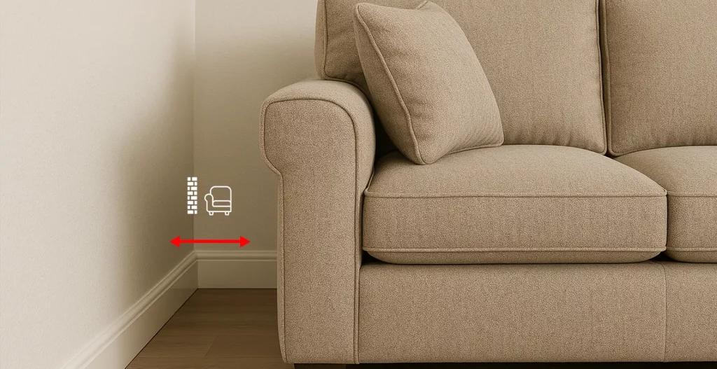 داشتن فضای تنفس اطراف مبل راحتی 8 نفره