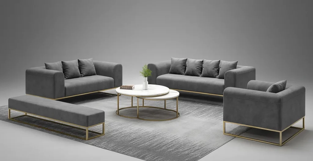 سبک مدرن و مینیمال مبل راحتی 8 نفره