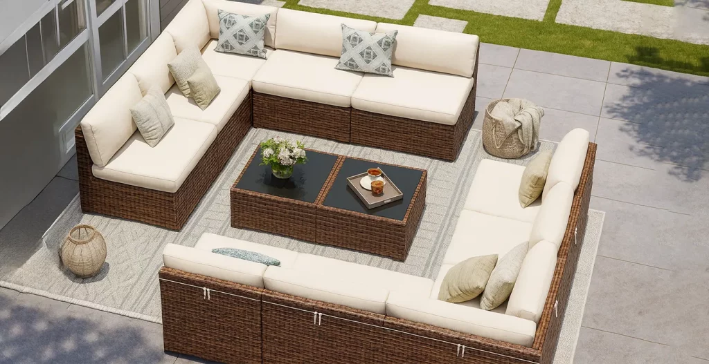 سیستم تعلیق و چگالی فوم مبل راحتی 8 نفره