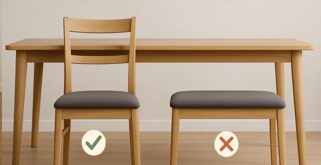 صندلی پشتی دار برای میز ناهار خوری 4 نفره