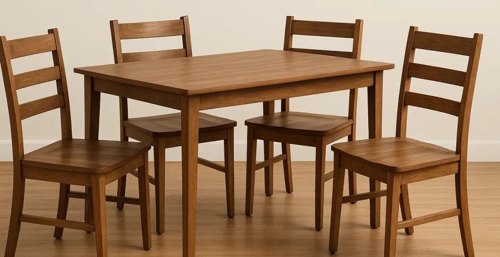 عنصر چوب ثبات، رشد و حیات میز ناهار خوری 4 نفره