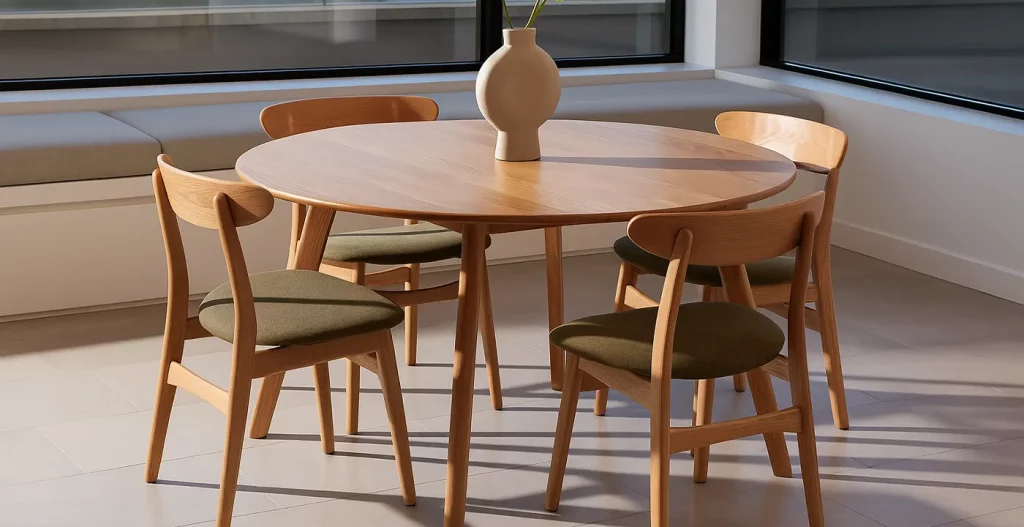 غلبه عملکرد بر تزئین و کاربری بهینه میز ناهار خوری 4 نفره