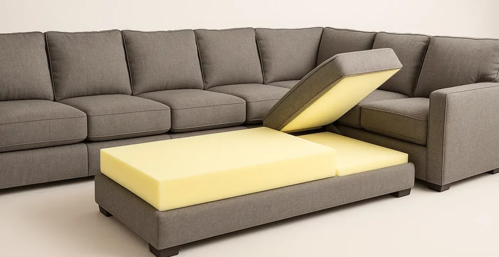 قلب تپنده راحتی؛ فوم، تراکم و ارگونومی نشیمن مبل راحتی 8 نفره