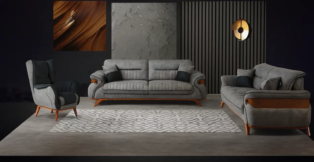 لایه‌بندی بافت‌ها مبل راحتی 8 نفره