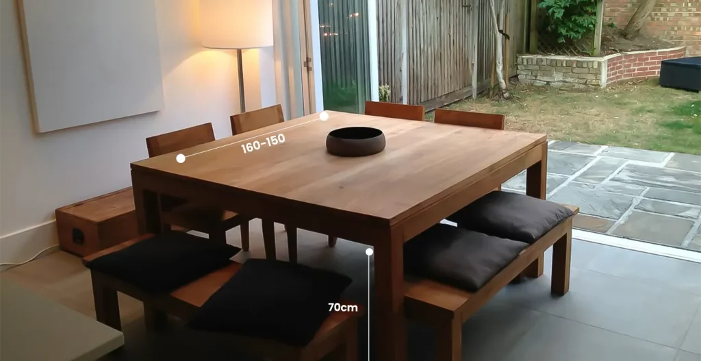 میز ناهار خوری مربعی ۸ نفره