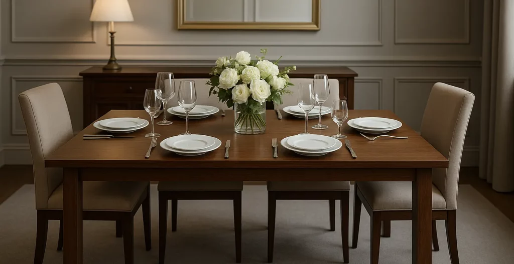 میز ناهار خوری مستطیل برای فضای رسمی
