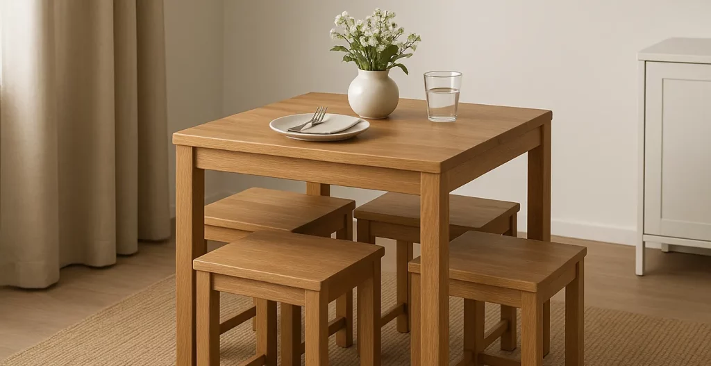 میز ناهار خوری کوچک و مربعی شکل