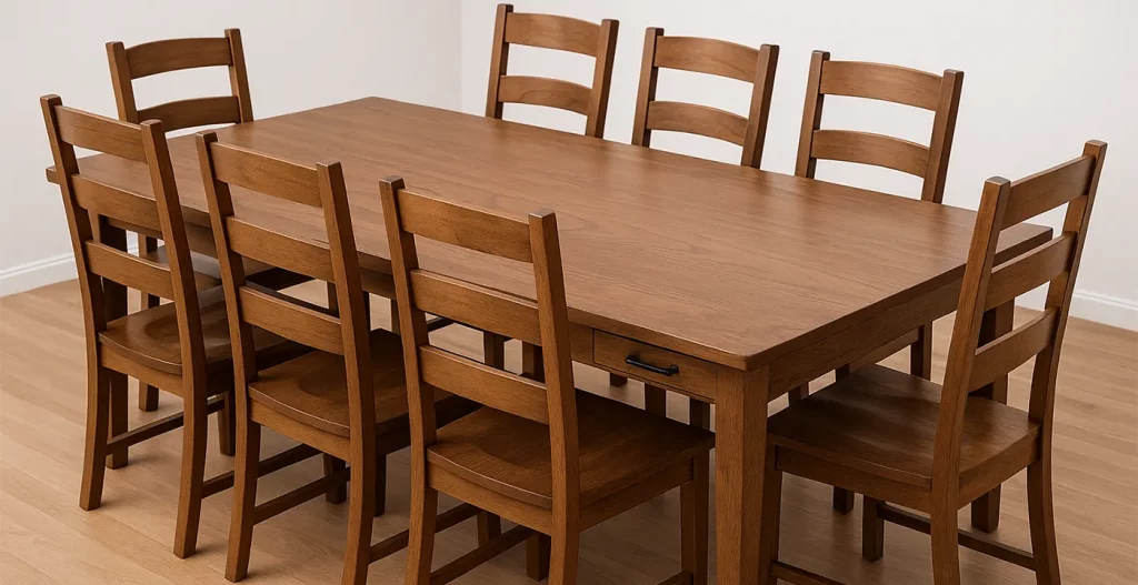 نوآوری در طراحی مدل‌های افزایشی میز ناهار خوری 8 نفره