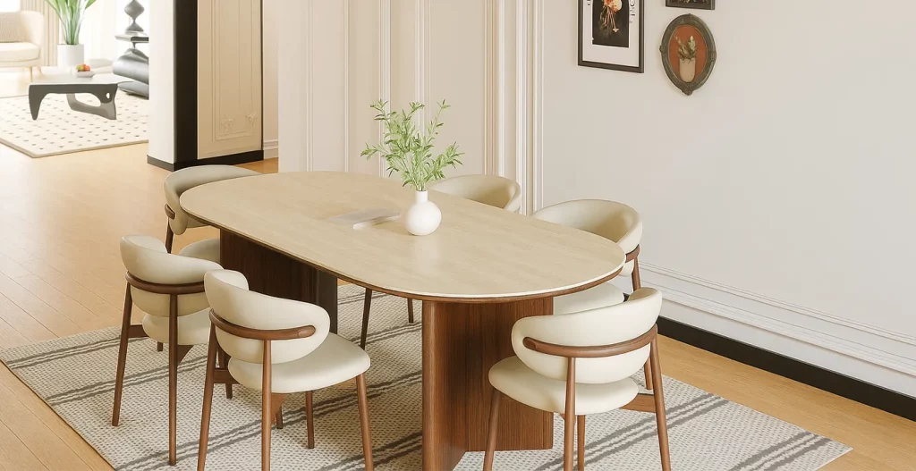 چرا دانستن ابعاد میز ناهار خوری ۶ نفره اهمیت دارد؟