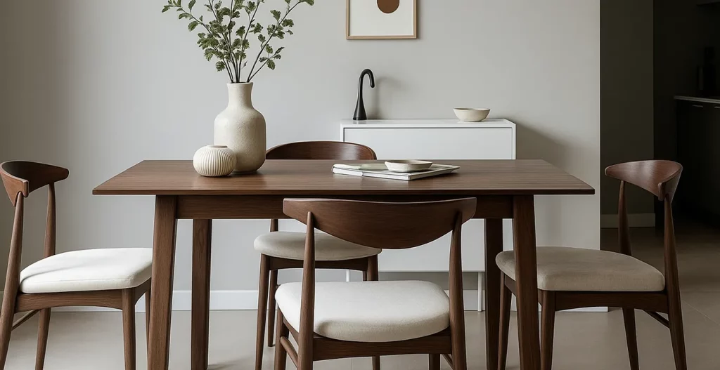 کاهش بار بصری و استرس محیطی در طراحی مینیمالیستی میز ناهار خوری 4نفره