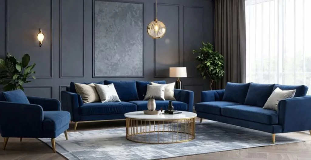 مبل با رنگ سرمه ای