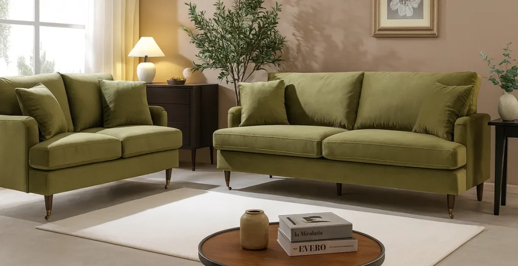 مبل سبز سدری. زیتونی