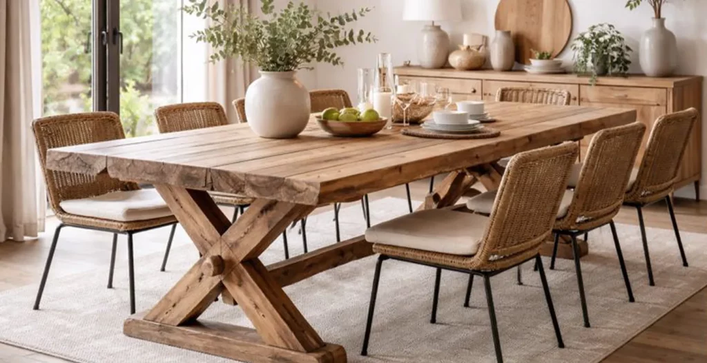 میز ناهار خوری با چوب روسی