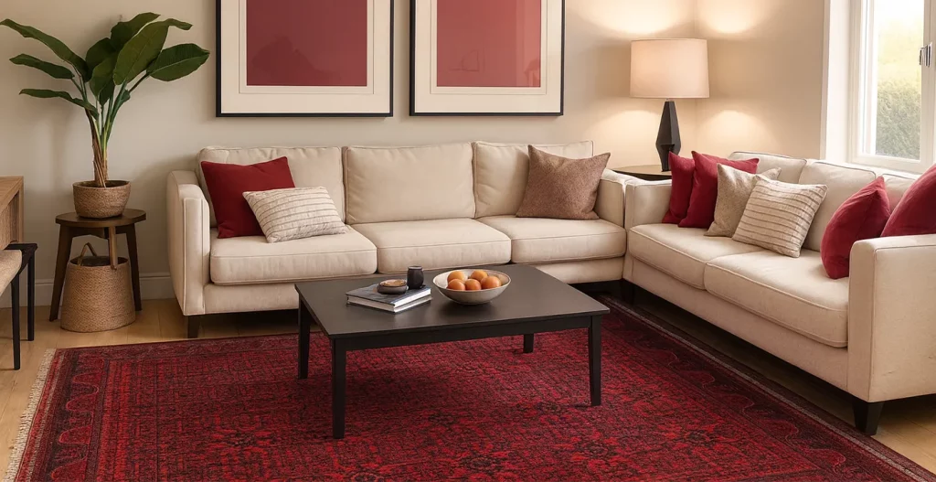 گرما و انرژی با فرش‌ های لاکی و قرمز