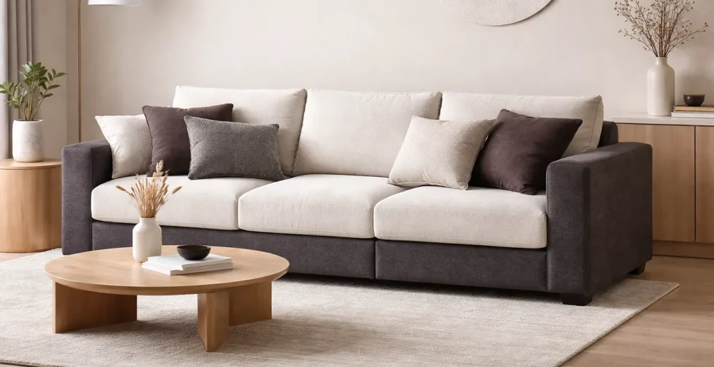 ترکیب مبل تیره با روشن