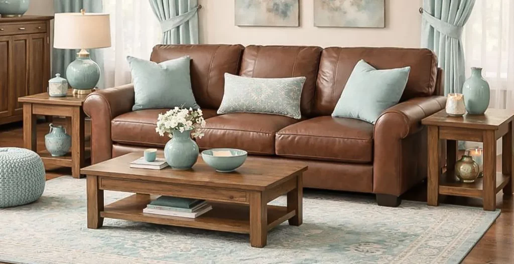 ست کردن مبل قهوه ای