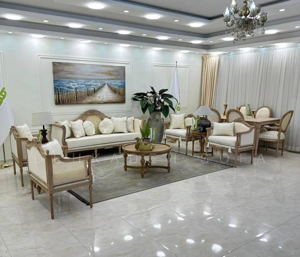 مبل کلاسیک فرانسوی کاجی 8 نفره